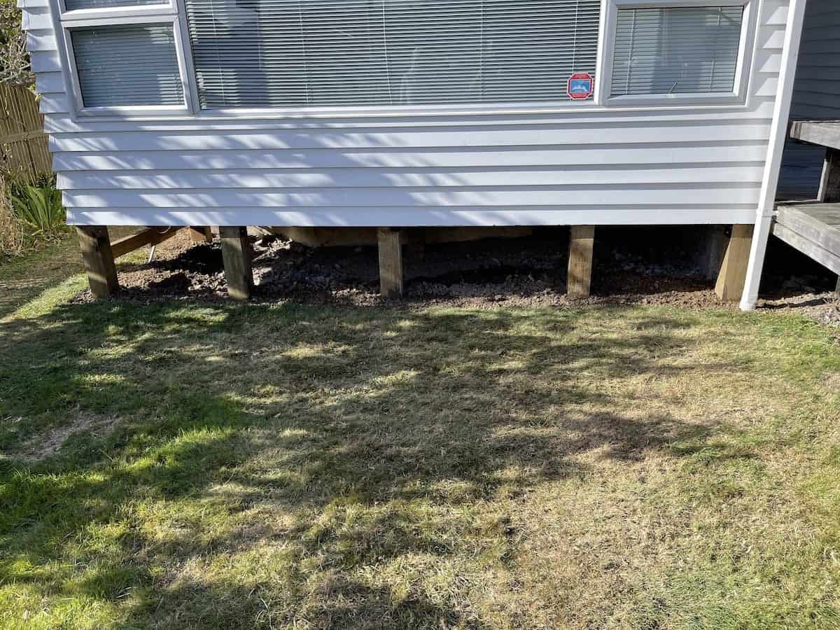 House foundation piles